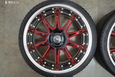 JDM KUHL VERZ KCV-05 18-inch 8J +38 PCD100 Falken Zenith FK510 215/35R No Tires - 画像 (3)