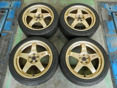 JDM subaru STi Genuine Option 17 Radial Tire with Aluminum Wheel 4-Wheel Set (No Tires)