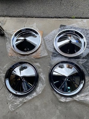 JDM Plymouth Chrome Wheel Cover 15-inch Moon Disc American Car No Tires