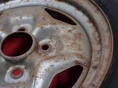 JDM Skyline Japan C210 genuine steel 4.5J-14 PCD114.3 4 holes +25 hub No Tires - Image 10