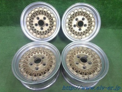 JDM Used Goodyear Gold Mesh 14 Inch Vintage Aluminum Wheel No Tires