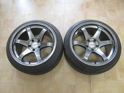 JDM KYOWA Racing Gunmetal Black wheels 10J+10 PCD114.3/5H 182-inch whe (No Tires)