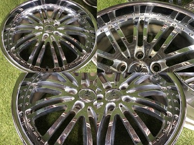 JDM AUTO COUTURE LATIVE 20 inch wheels 9J 10J 114.3 5H 4wheels plated (No Tires) - 画像 (3)