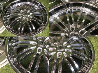 JDM AUTO COUTURE LATIVE 20 inch wheels 9J 10J 114.3 5H 4wheels plated (No Tires) - 画像 (4)