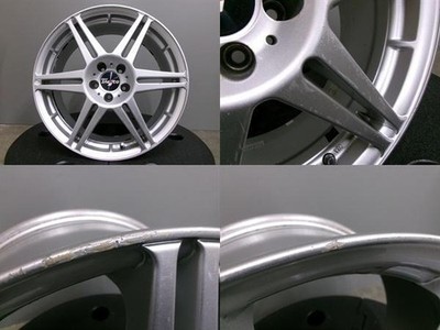 JDM 215/45R17 summer tires rare aftermarket aluminum wheels 175x100 bo (No Tires) - 画像 (5)