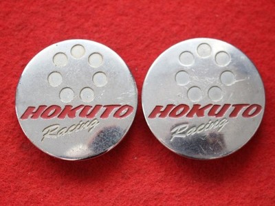 JDM 2 HOKUTO Racing Aftermarket Used Wheel Center Caps Center Covers E No Tires