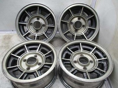JDM 13 inch non-genuine 6J+15 114.3 Rare Vintage used aluminum wheels No Tires - Image 2