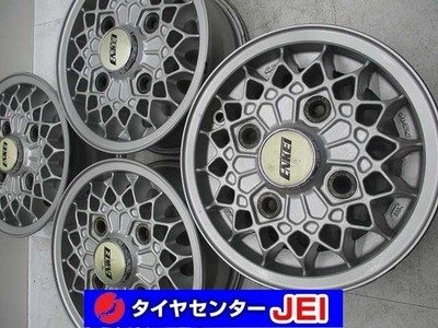 JDM 10Enkei 4J+30 114.3 old car used aluminum wheels 4Book set A10-526 No Tires