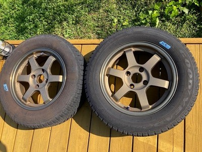 JDM Out of print Size TE37 15PCD108 Peugeot Citroen etc. Left side whe (No Tires)