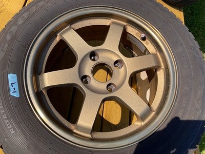 JDM Out of print Size TE37 15PCD108 Peugeot Citroen etc. Left side whe (No Tires) - 画像 (5)