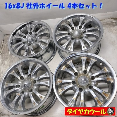 JDM Destination specified ＜Rare aftermarket wheels 4-Wheel Set＞ 16x8J 6H (No Tires)