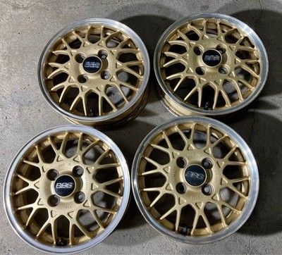 JDM Genuine Subaru Vivio wheels gold BBS 13-inch 4J +45 PCD100 4H No Tires