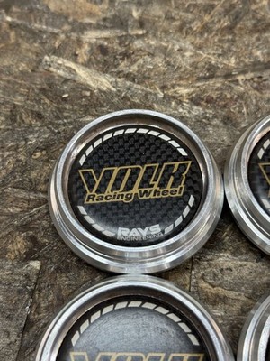 JDM Rare RAYS VOLKRACING Center cap for GT-C GT-V TE37 CE28 RE30 No Tires - Image 3