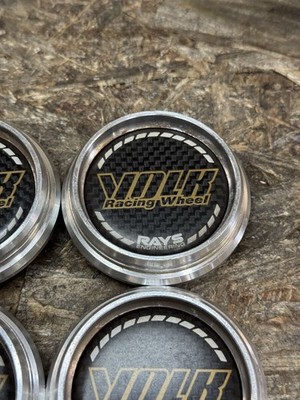 JDM Rare RAYS VOLKRACING Center cap for GT-C GT-V TE37 CE28 RE30 No Tires - Image 4