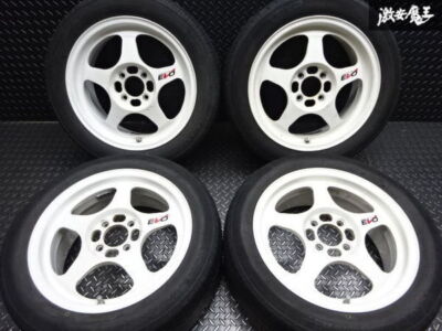 JDM Rare Dismond Rigamaster EVO 15 inch 6.5J +45 PCD 100 4H white with (No Tires)