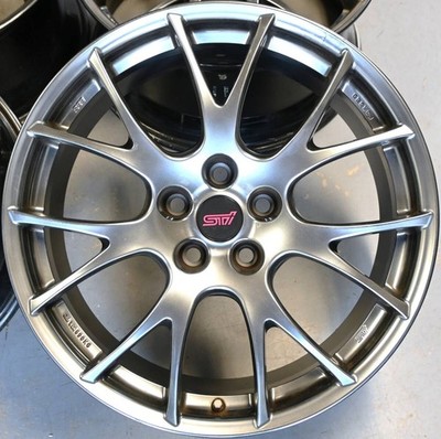 JDM Genuine Subaru BBS 19-inch wheels 8.5J Inset +53 PCD 114.3 5H RG52 No Tires - Image 2