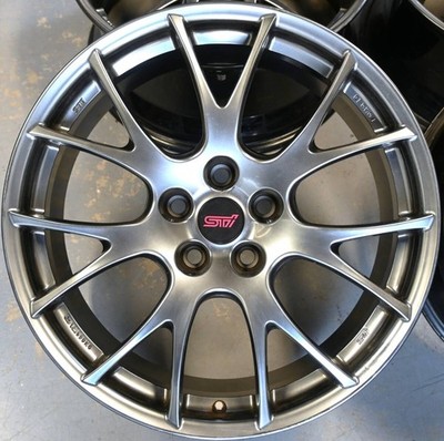 JDM Genuine Subaru BBS 19-inch wheels 8.5J Inset +53 PCD 114.3 5H RG52 No Tires - Image 3