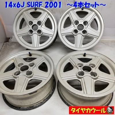 JDM Book state/Shikoku is Rare Item 14x6J SURF 2001 4H -114.3 4-Wheel Set ol (No Tires)