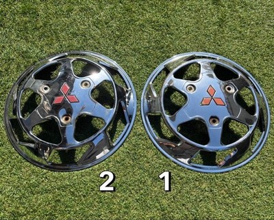JDM Mitsubishi Canter/Fighter Genuine Chrome Wheel Caps Set of 2 (No Tires)