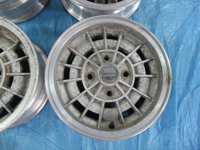 JDM Rare aluminum wheels for classic cars: Mazda RX-7 Savanna SA22C 13 No Tires - Image 6