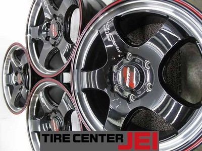 JDM 18MID RMP Racing 8J+38 139.7 Hiace Deep Rim Used Aluminum Wheel 4- No Tires