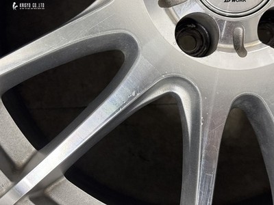 JDM Excellent Tread Depth with WM03 WORK PROMISING 17in 7J +48 PCD100 (No Tires) - 画像 (9)
