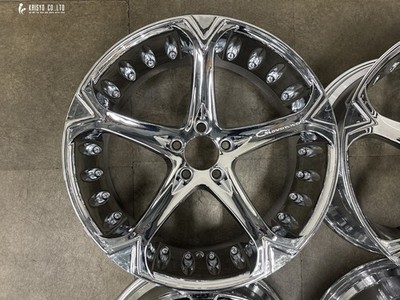 JDM Rare Black PlatedGiovanna Dollar 5 20in 10J+42 PCD114.3 4-Wheel Set Lexu (No Tires) - 画像 (5)