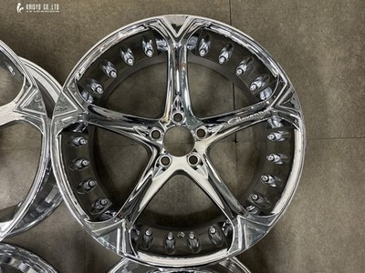 JDM Rare Black PlatedGiovanna Dollar 5 20in 10J+42 PCD114.3 4-Wheel Set Lexu (No Tires) - 画像 (6)