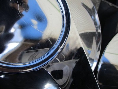 JDM Rare LA Wire McLean Wire Pan Type 3-Bar Center Cap Chrome Plated f No Tires - Image 7