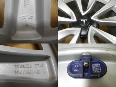 JDM 16-573 Rare TESLA Model 3 Genuine MODEL 3 19in 8.5J +40 Spare Car (No Tires) - 画像 (10)