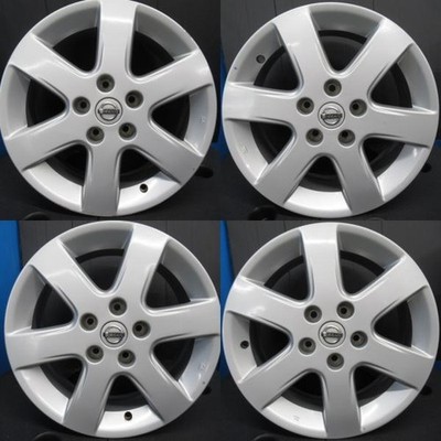JDM 205/60R16 Nissan Skyline genuine used wheels silver 165H 5 holes P No Tires - Image 2