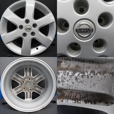 JDM 205/60R16 Nissan Skyline genuine used wheels silver 165H 5 holes P No Tires - Image 3