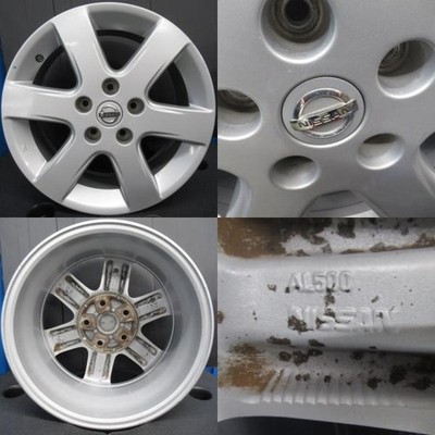 JDM 205/60R16 Nissan Skyline genuine used wheels silver 165H 5 holes P No Tires - Image 4