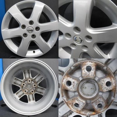 JDM 205/60R16 Nissan Skyline genuine used wheels silver 165H 5 holes P No Tires - Image 5