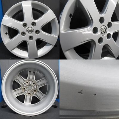 JDM 205/60R16 Nissan Skyline genuine used wheels silver 165H 5 holes P No Tires - Image 6