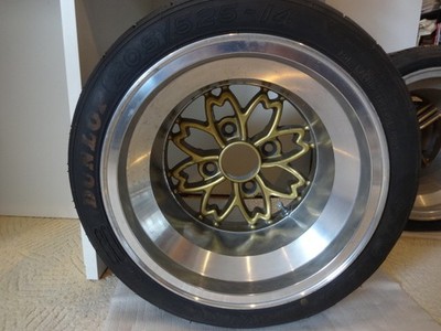 JDM Yayoi Project 10J x 14 inch 36 Dunlop Racing 205/525-14 remaining No Tires