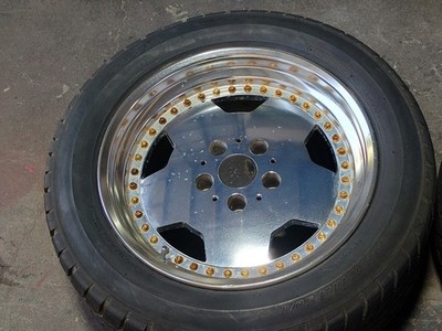 JDM Rare Mercedes-Benz Dish Wheels 16-inch +21 offset 4-Way taken from No Tires - Image 2