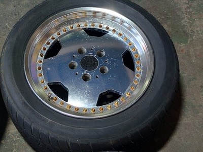 JDM Rare Mercedes-Benz Dish Wheels 16-inch +21 offset 4-Way taken from No Tires - Image 3