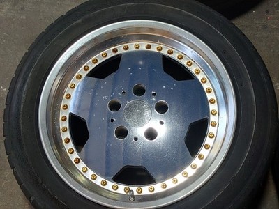 JDM Rare Mercedes-Benz Dish Wheels 16-inch +21 offset 4-Way taken from No Tires - Image 4