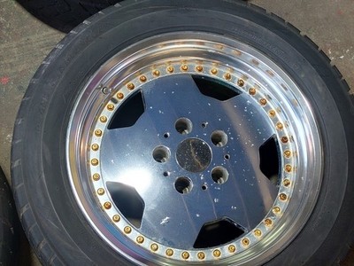 JDM Rare Mercedes-Benz Dish Wheels 16-inch +21 offset 4-Way taken from No Tires - Image 5