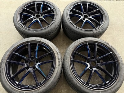JDM No curb rash. 4-Wheel Set . WEDS Weds sports RN-55M 8.5J +38 5-114.3 ligh (No Tires)