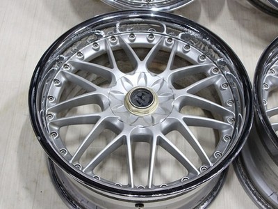 JDM C213 Deep Rim Discontinued 3-Piece Bridgestone TURNING Mesh Wheels (No Tires) - 画像 (4)