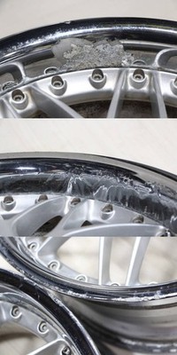 JDM C213 Deep Rim Discontinued 3-Piece Bridgestone TURNING Mesh Wheels (No Tires) - 画像 (9)