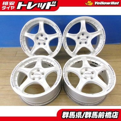 JDM Used Impreza 4-Wheel Set Yokohama ADVAN Racing RC 16x7J ET48 5H-100 Origi (No Tires)