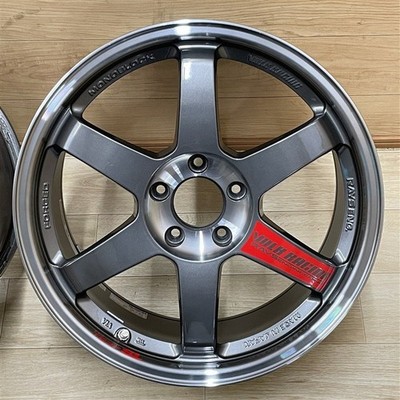 JDM WRX etc. Rays TE37 SL 9-18+45 5H114.3 18-inch wheels 4-book set 00 No Tires - Image 3