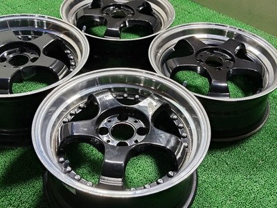 JDM Rare SizeStealth Racing 166J +45 7J +25 PCD100 4-Wheel STEALTH RAC No Tires - Image 2