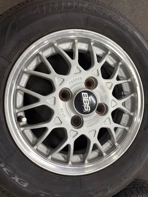 JDM Subaru Vivio genuine optional BBS 13 tire and wheel set (No Tires) - 画像 (2)