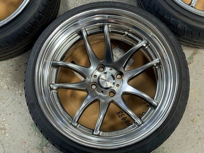 JDM WORK EMOTION CR2P 17x9.0J+3 4H-100 Mazda Roadster etc. Grim midsilv (No Tires) - 画像 (2)