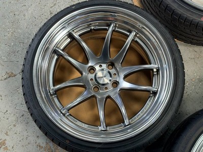 JDM WORK EMOTION CR2P 17x9.0J+3 4H-100 Mazda Roadster etc. Grim midsilv (No Tires) - 画像 (3)