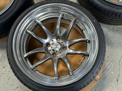 JDM WORK EMOTION CR2P 17x9.0J+3 4H-100 Mazda Roadster etc. Grim midsilv (No Tires) - 画像 (4)